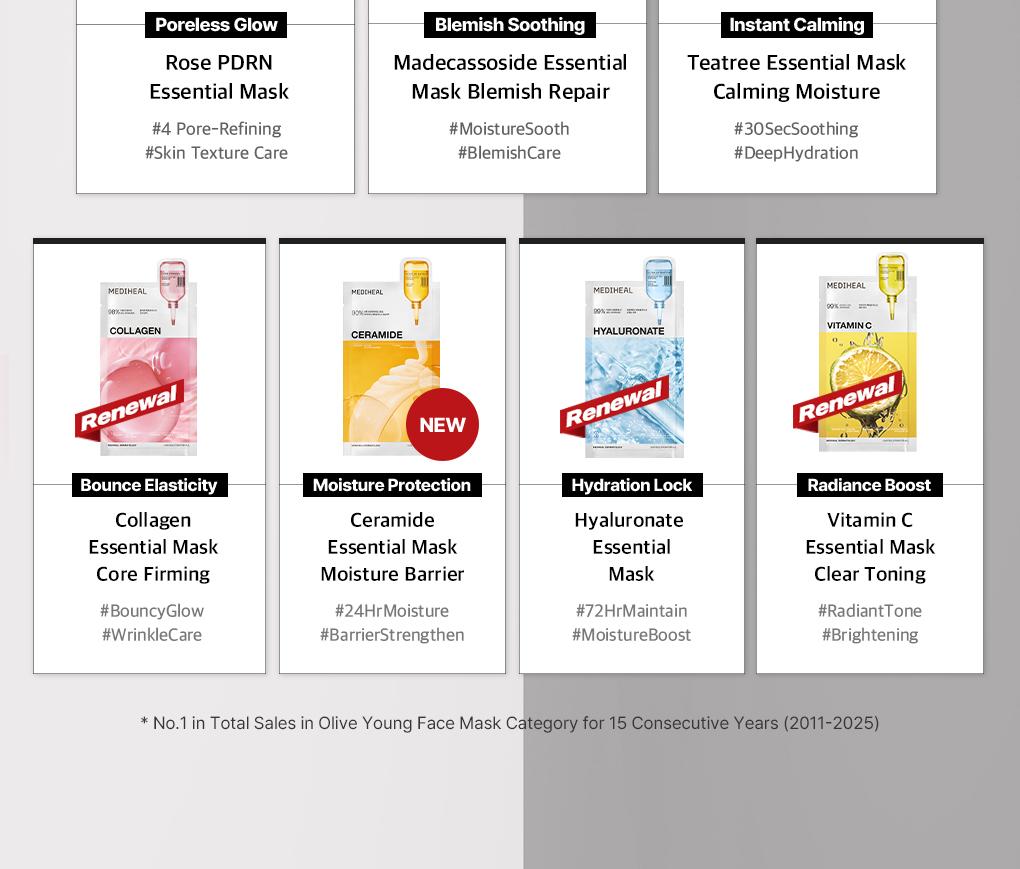 MEDIHEAL Essential Mask Sheet 10ea Set (+1ea) (OY-Exclusive