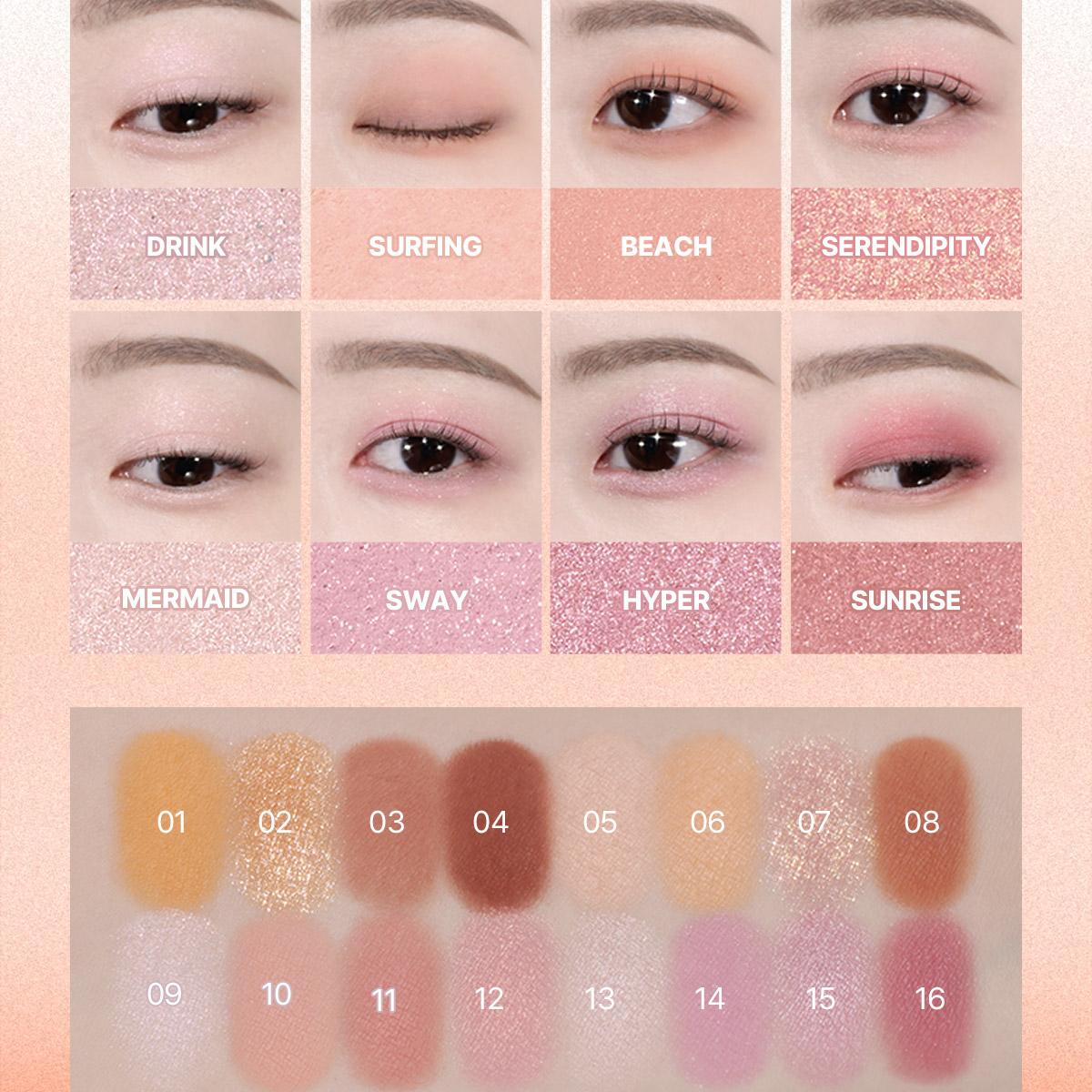 [Sanrio EDITION] WAKEMAKE Soft Blurring Eye Palette (Set/Single) (26 Options)