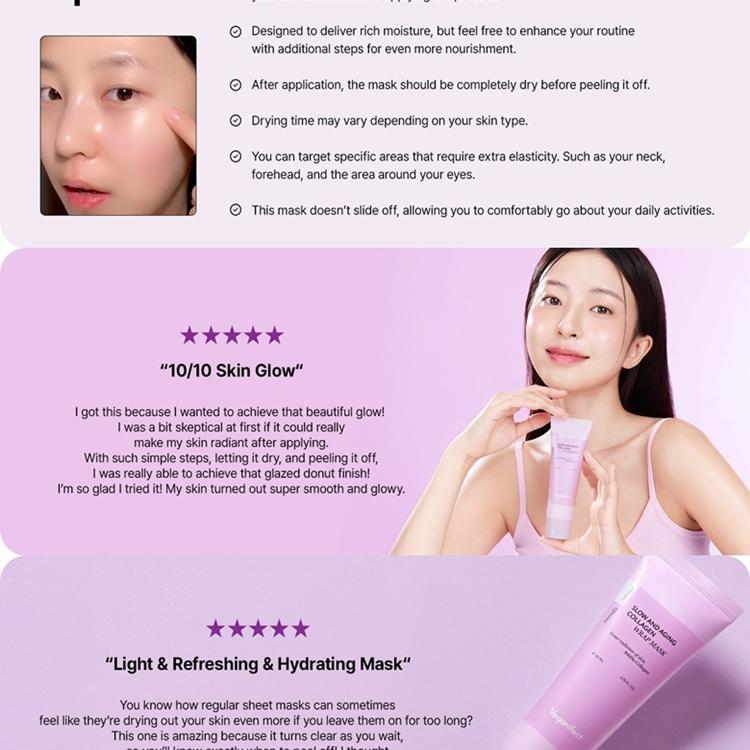 veganifect. Slow And Aging Collagen Wrap Mask 80ml | OLIVE YOUNG