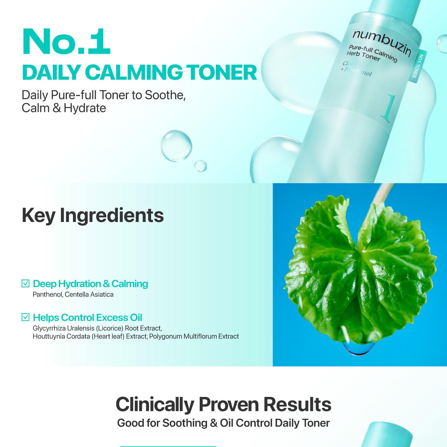numbuzin No. 1 Calming Herb Toner 300mL Special Set (+10 Toner