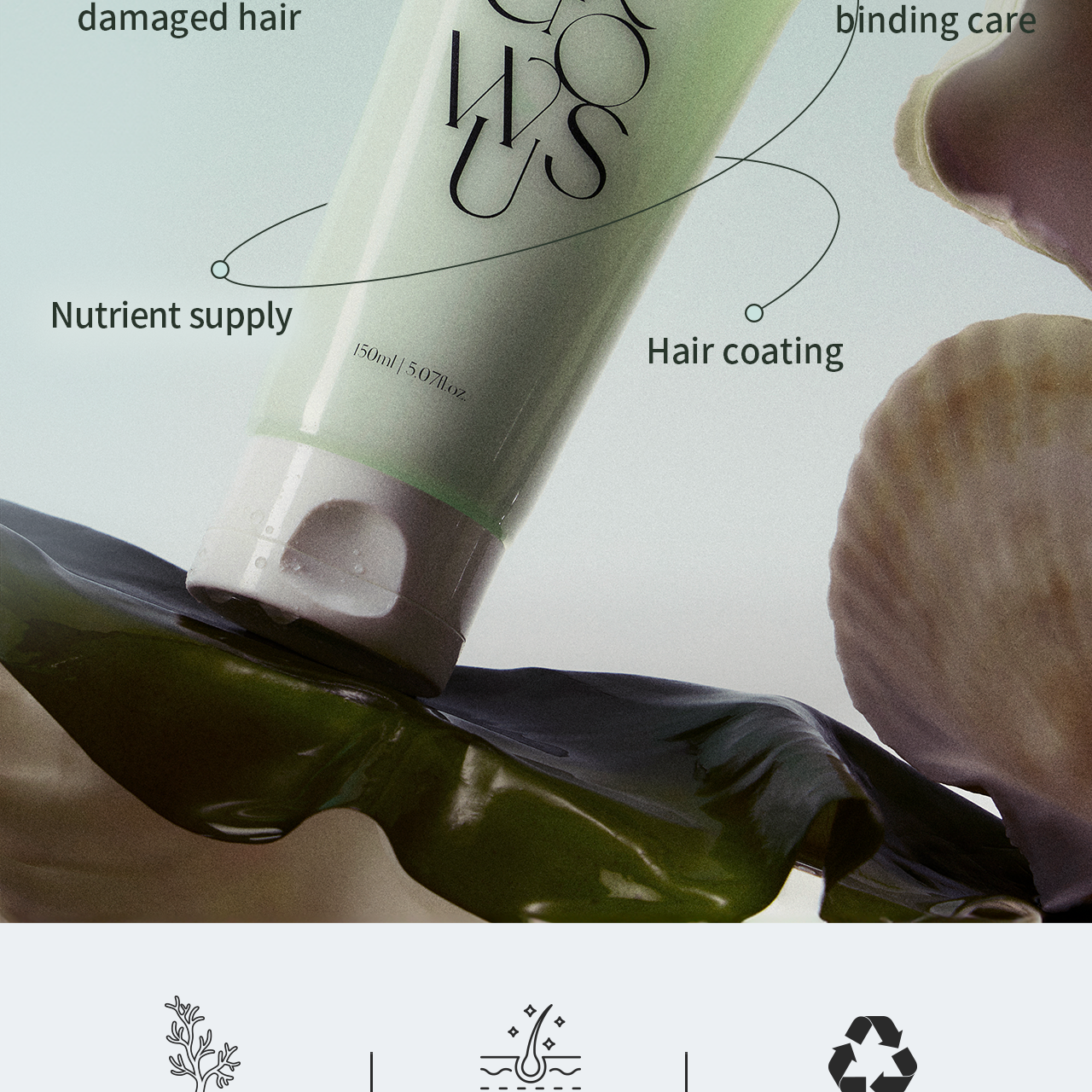 growus Algae Therapy Mineral No Wash Treatment 150ml | OLIVE