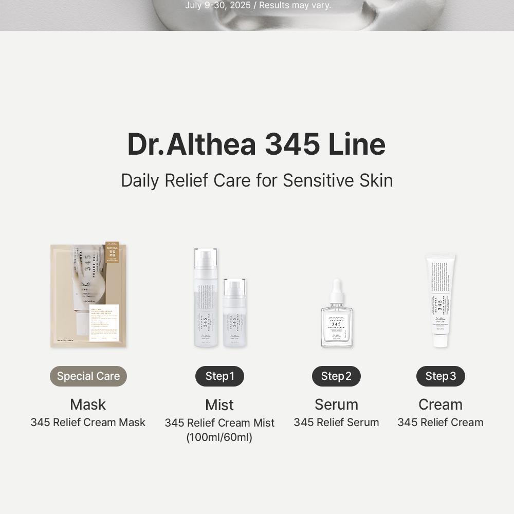 Dr. Althea 345 Relief Cream 50ml Set (+10ml*2ea+Tube Wringer)