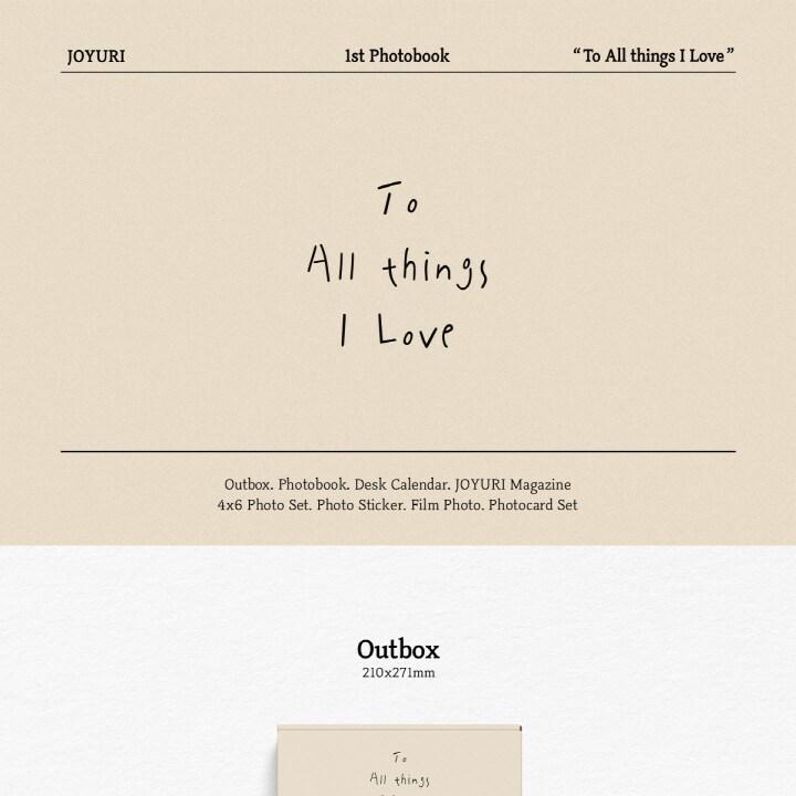 チョユリ To All things I Love フォトブック 写真集 楽天市場】JOYURI - 1st Photobook 「To All things I Love