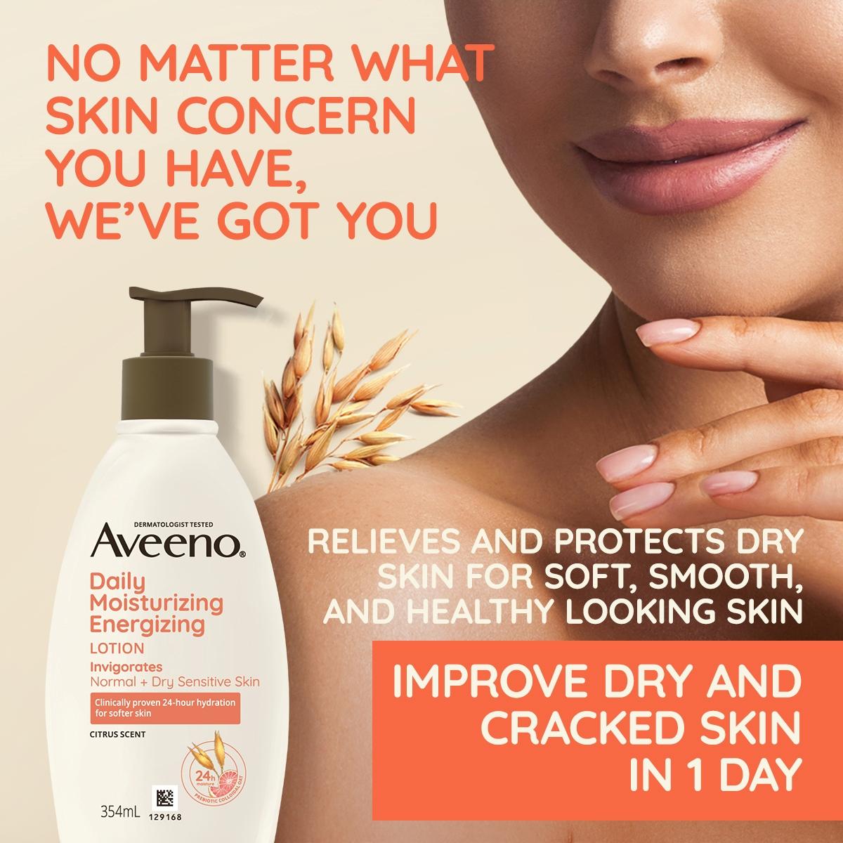 Aveeno Daily Moisturizing Energizing Lotion 532ml Set (+Magnet