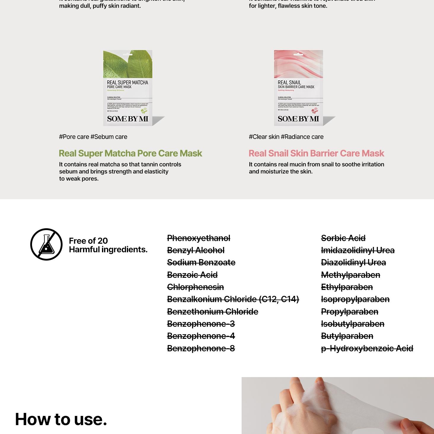 some by mi real glutathione brightening care mask ingredients SOME BY MI, SOME BY MI Real Glutathione Brightening Care Mask 20g