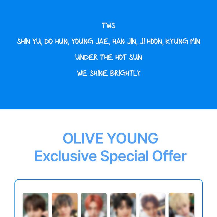 TWS Try with us Olive Young シニュ EXCLUSIVE PHOTOCARD] TWS 3rd Mini Album 'TRY WITH US' 1set