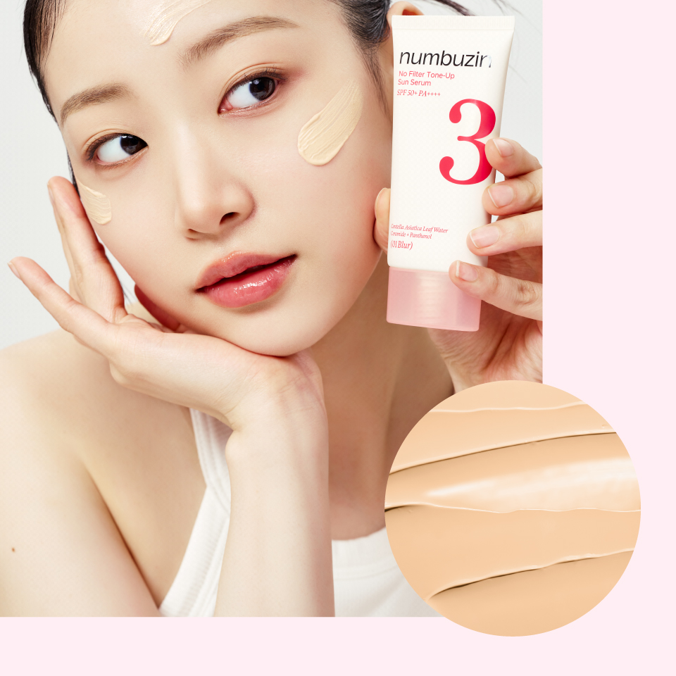 numbuzin No.3 Porcelain Base-skip Tone Up Beige 50ml 01 Blur Set