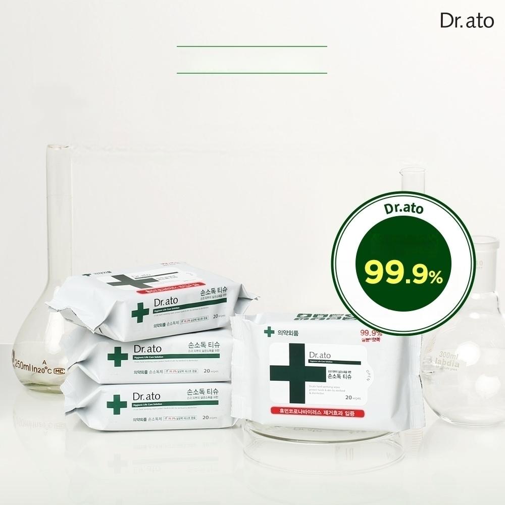 Dr.ato 手消毒ティッシュ20枚 | OLIVE YOUNG Global