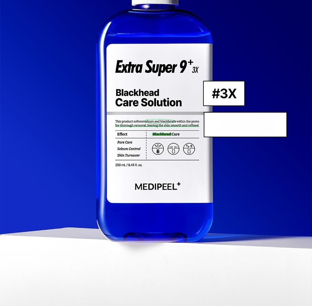 MEDI-PEEL Extra Super 9 Plus 3X 250ml Set (+Cotton Pads 40P+