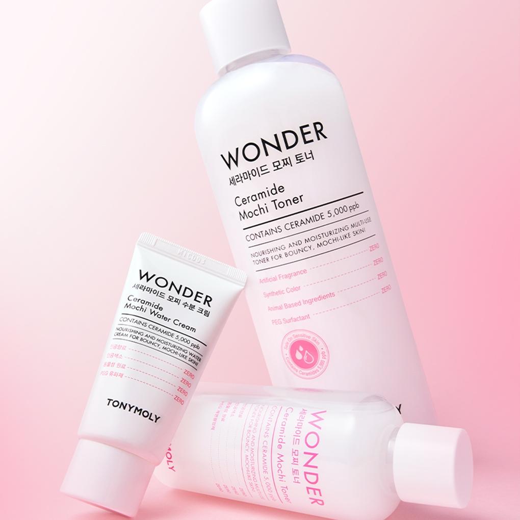 TONYMOLY Wonder Ceramide Mochi Toner 500ml Set(+100ml +Cream 30ml