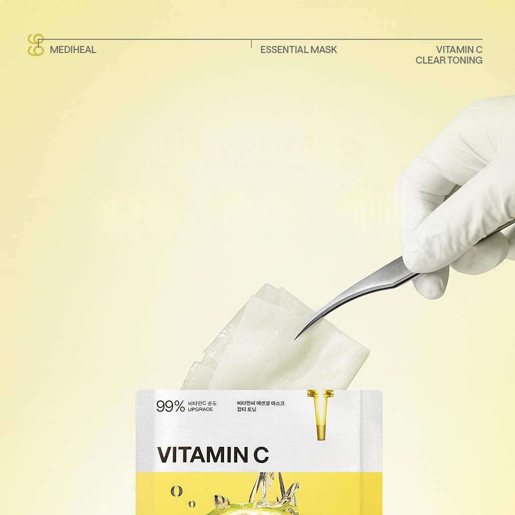 MEDIHEAL Vitamin C Essential Mask Sheet Clear Toning 10ea Set (+