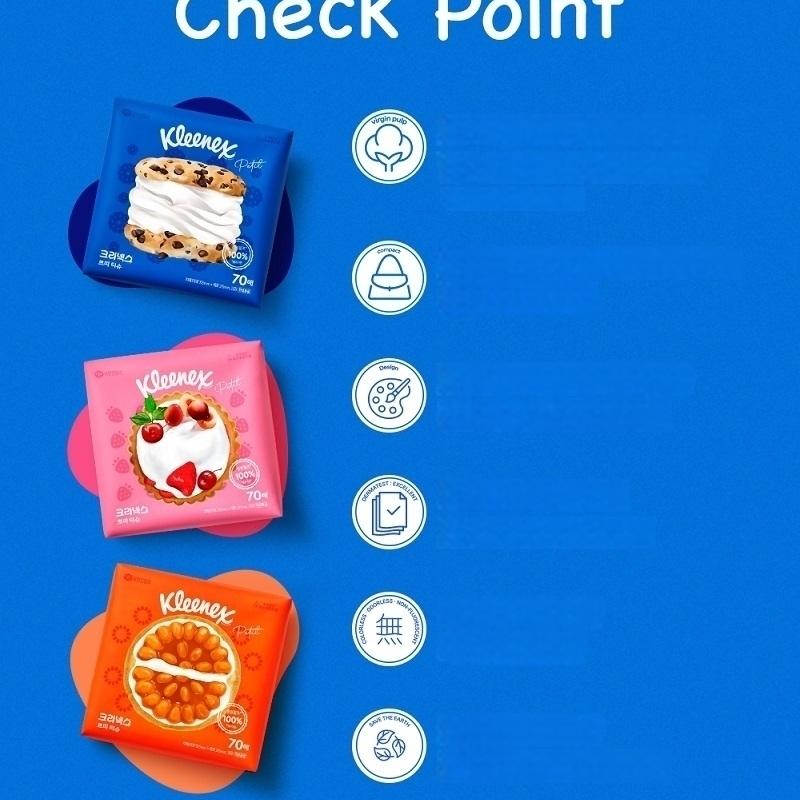 Kleenex プチティッシュ 70枚 | OLIVE YOUNG Global