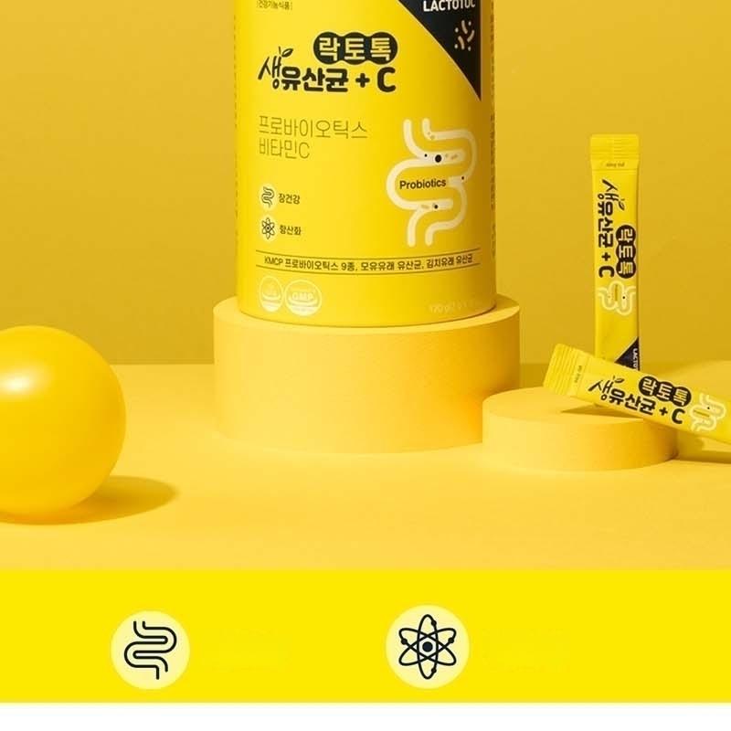 乳酸菌❣️ LACTOTOC 生乳酸菌+C 60包（2ヶ月分） | OLIVE YOUNG Global