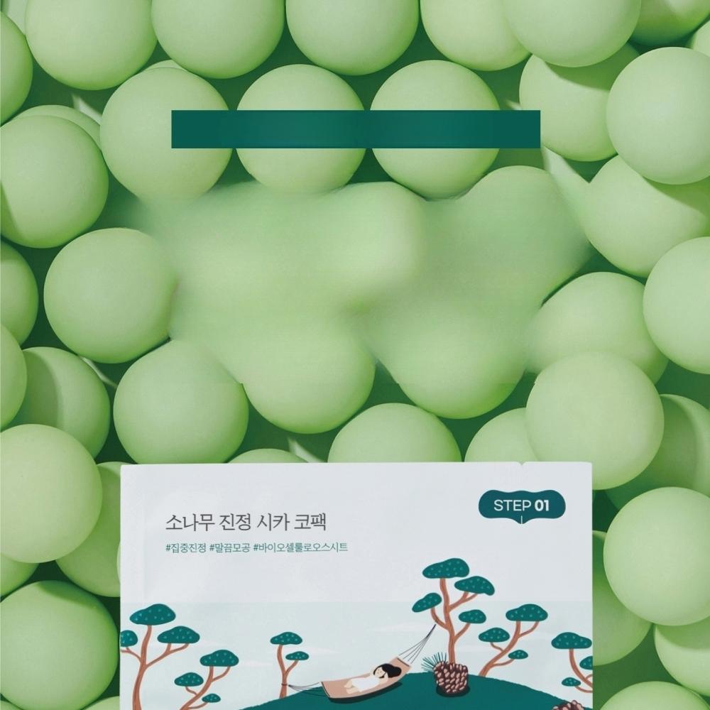 ROUND LAB Pine Tree Soothing Cica Biocellulose Nose Pack 2-Step