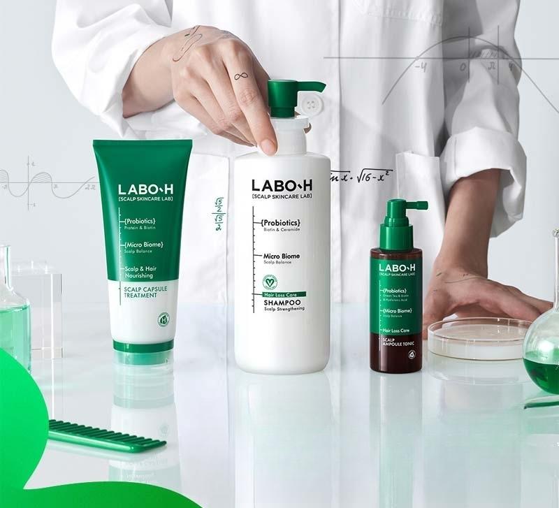 LABO-H ヘアロスシャンプー頭皮強化詰め替えパック333ml×2つ入り企画