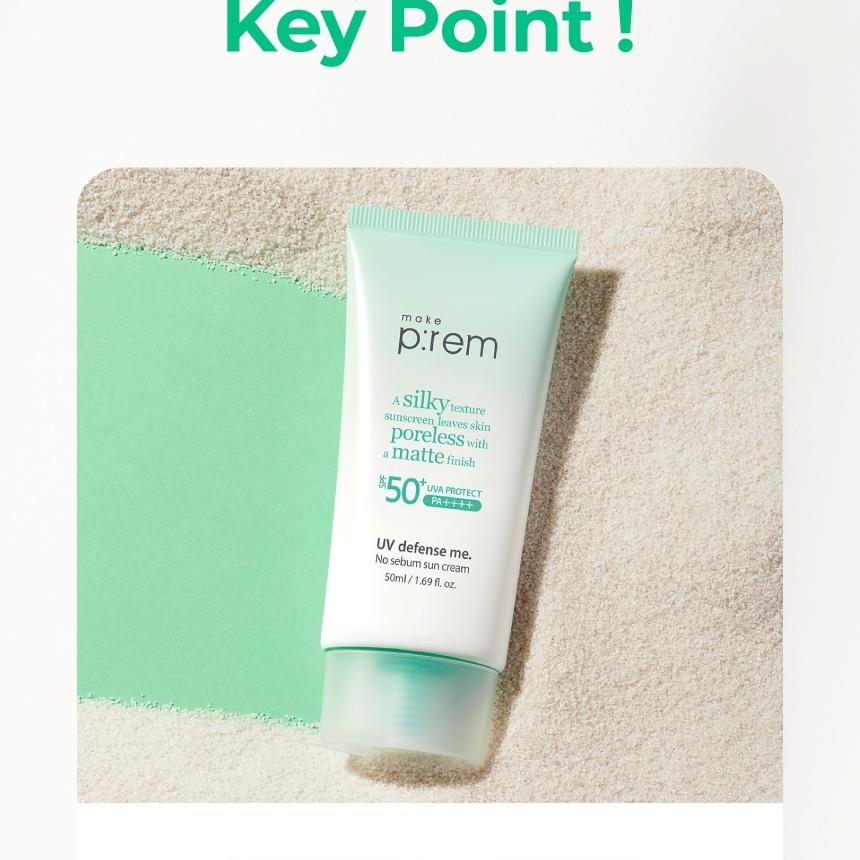 makeprem UV Defense Me No Sebum Sun Cream 40mL 1+1 Special Set