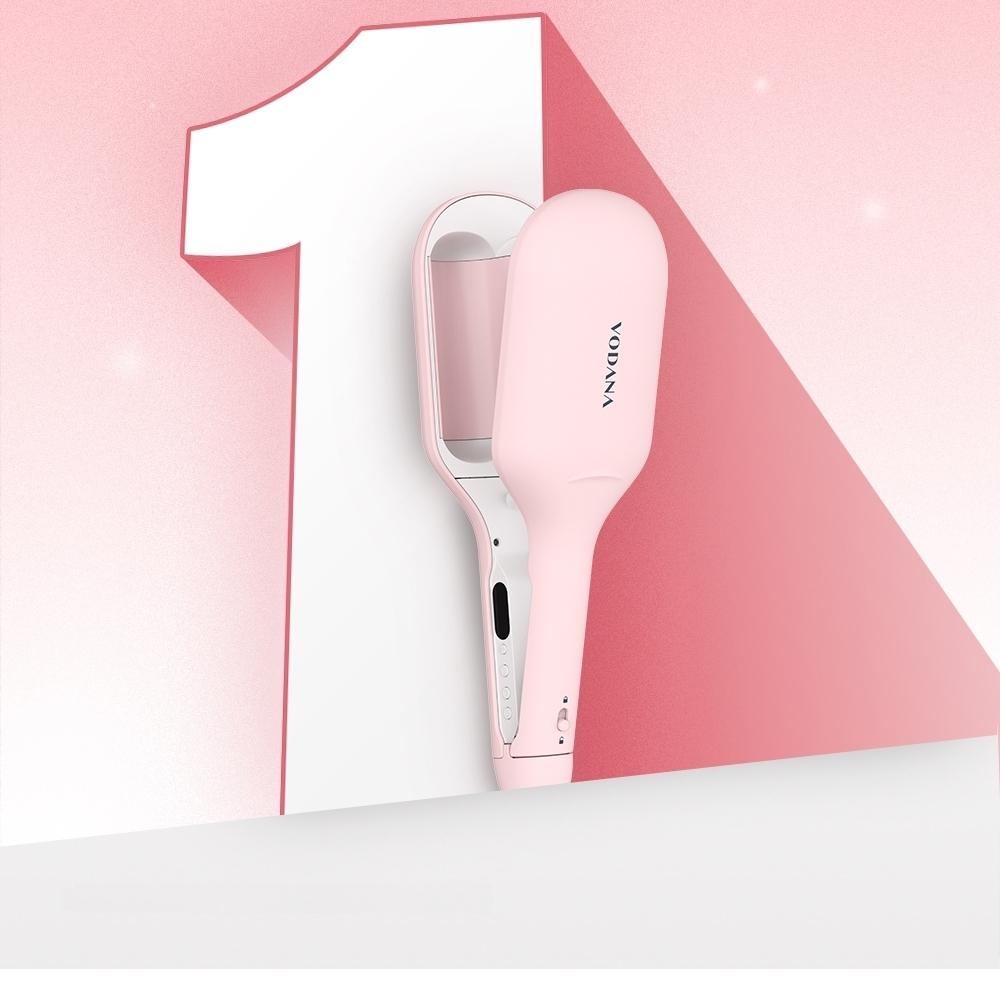 vodana グローウェーブアイロン 40mm パウダーピンク(ウェーブパーマ