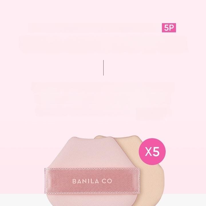 BANILA CO Essence Skin Pink Cushion Puff 5P | OLIVE YOUNG Global