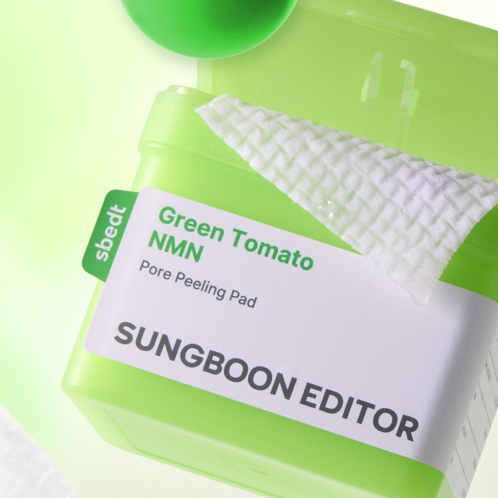 SUNGBOON EDITOR グリーントマトNMNポアピーリングパッド 60枚 | OLIVE