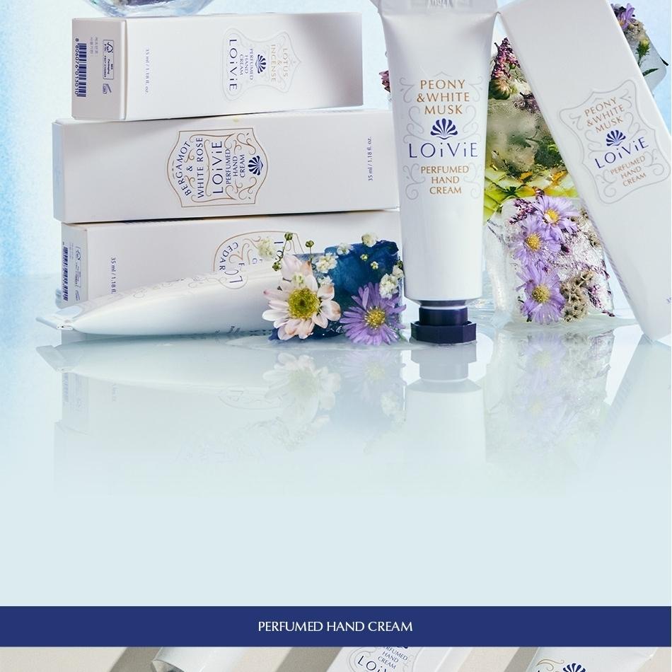 LOiViE Bergamot & White Rose Perfumed Hand Cream 35mL