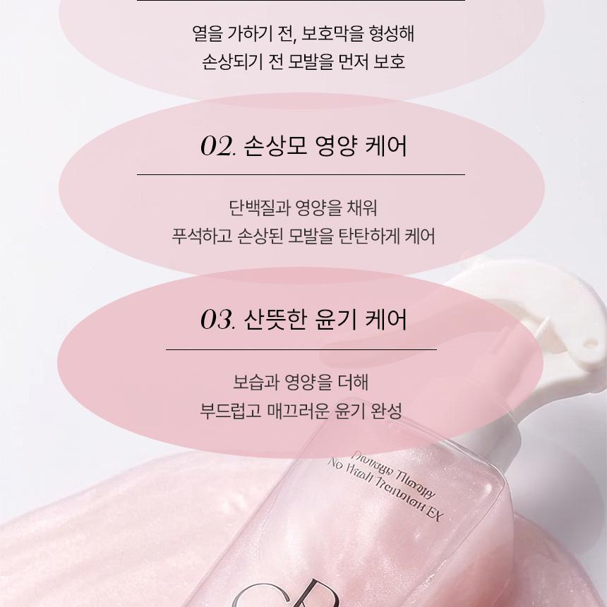 [Sanrio EDITION] growus Damage Therapy No-Wash Treatment EX 250ml Dew Rose Set (+MY MELODY Mini Bottle Keyring)