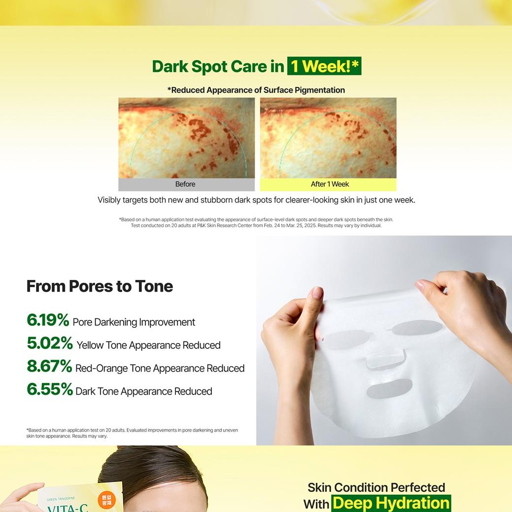 goodal Green Tangerine Vita-C Dark Spot Care Serum Mask Sheet α