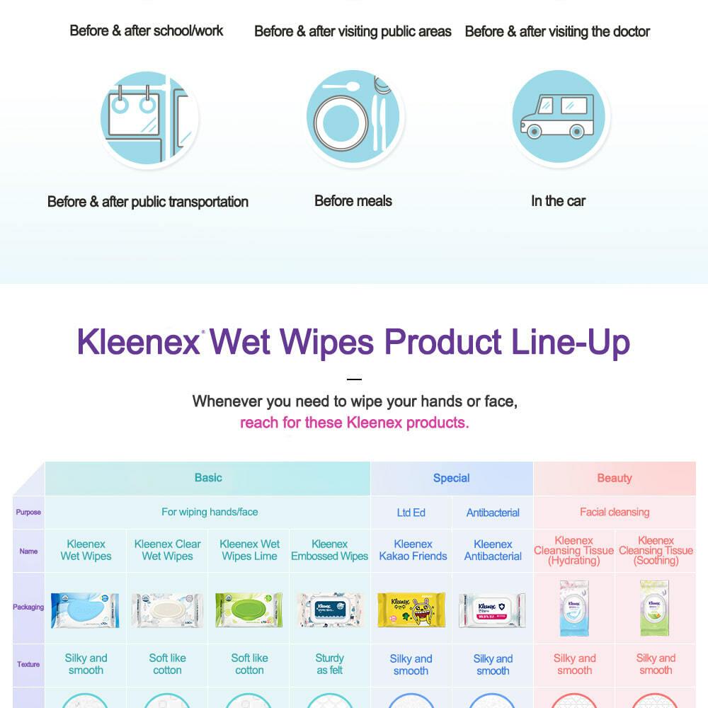 Kleenex 99.9% 抗菌 安心ウェットティッシュ 10枚 | OLIVE YOUNG Global