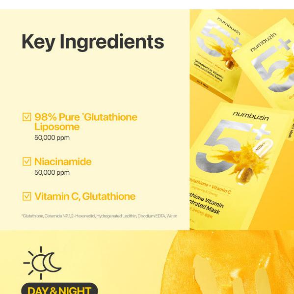 numbuzin No.1–5 Sheet Mask 10 Sheets (5 Options)