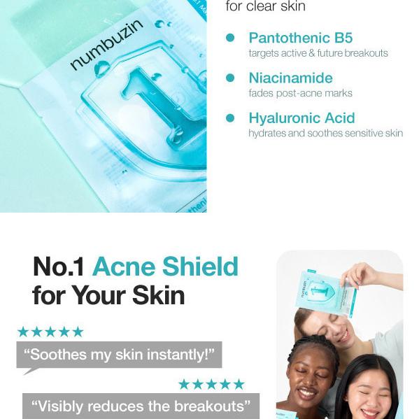 numbuzin No.1–5 Sheet Mask 10 Sheets (5 Options)