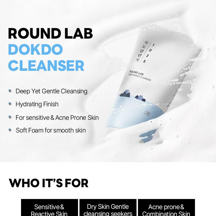 DOUBLE] ROUND LAB 1025 Dokdo Cleanser 200ml Double Set | OLIVE
