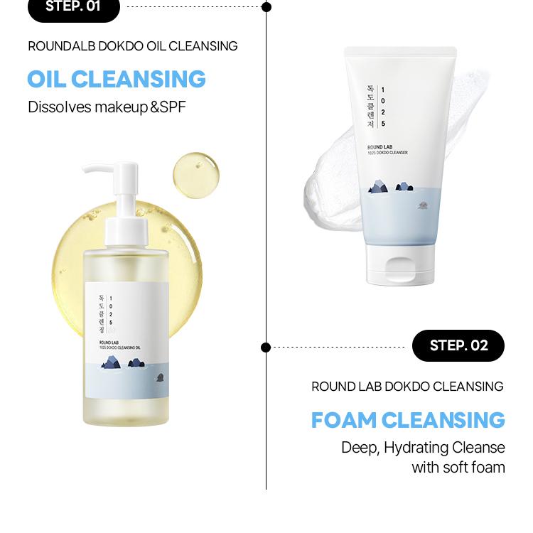 DOUBLE] ROUND LAB 1025 Dokdo Cleanser 200ml Double Set | OLIVE