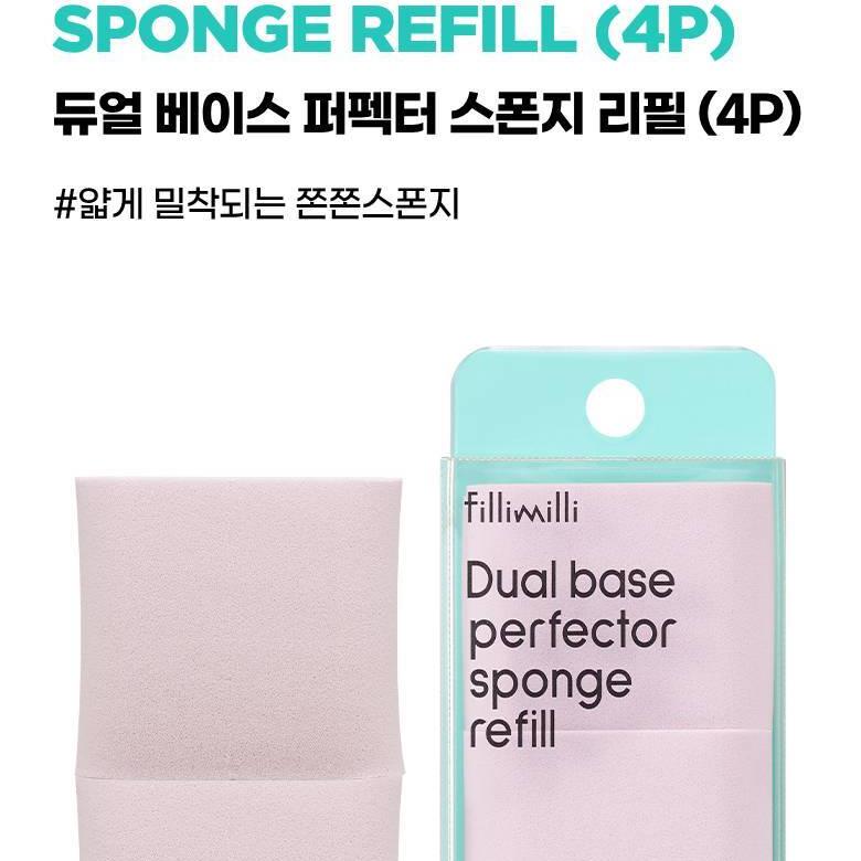 Fillimilli Dual Base Perfector Sponge Refill (4P) | OLIVE YOUNG Global