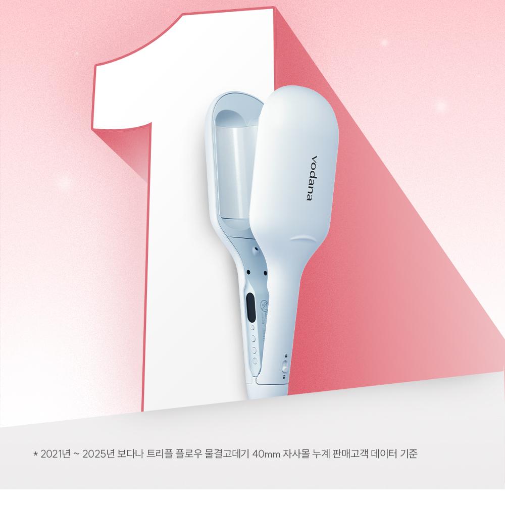 VODANA グローウェーブアイロン 40mm クリーミーブルー | OLIVE YOUNG